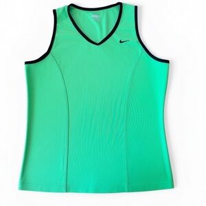 Nike Dri-FIT Tank Top Girls Large 12-14 Green Athletic Workout